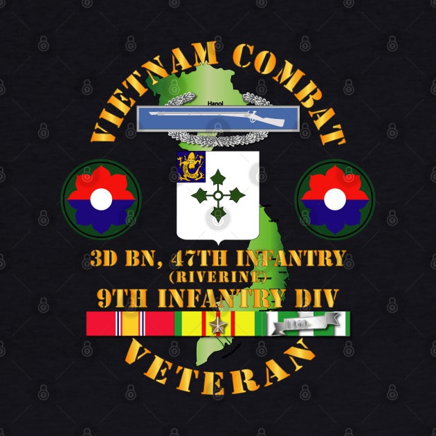 Vietnam Combat Infantry Veteran w 3rd Bn 47th Inf  (Riverine) - 9th ID SSI by twix123844